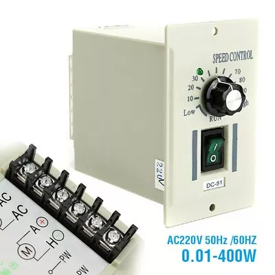 DC 0-90V Knob Motor Speed Controller AC 220V 50Hz Variable Adjust Lathe Control • $46.05