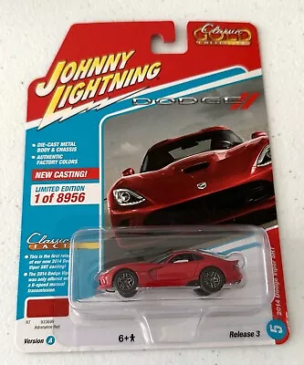 Johnny Lightning Classic Gold VERSION A 2014 Dodge Viper SRT Red 1/64 Diecast • $3.99