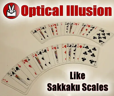 £2.99 • Buy Playing Card Version Sakkaku Scale 21cm Optical Size Illusion Magic Trick Effect