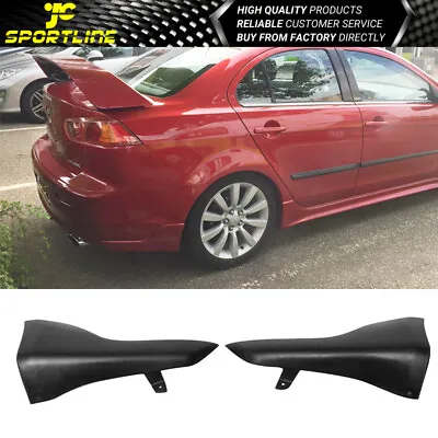 Fits 08-15 Mitsubishi Lancer Rear Bumper Lip Aprons 2Pcs Unpainted - PU • $79.97