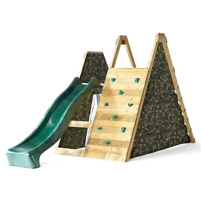 £734.99 • Buy Plumplay Climbing Frame Kids Child W/Ladder & Rock Wall Wooden Frame Pyramid