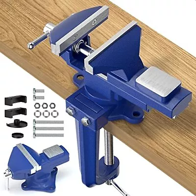 2in1 Bench Vise For Workbench 3.2  Multifunctional Portable 360 Swivel Base Clam • $41.26