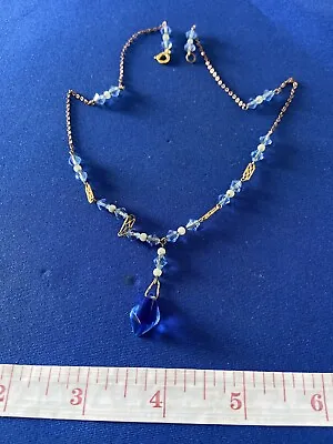 £15 • Buy VINTAGE ART DECO JEWELLERY NECKLACE GLASS BOXED (hhh)