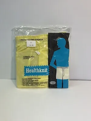 Vintage Healthknit Boxer Shorts Underwear Mens 2X Or 46/48 Yellow New Old Stock • $27.99