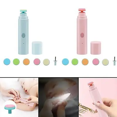Nail File Drill For Baby Polish 6 Grinding Heads Cutter For Newborn Infant • £10.62