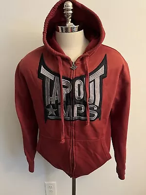 Vintage Tapout MPS Full Zip Hoodie Sweatshirt Red Large Mens MMA Y2K UFC • $49.88