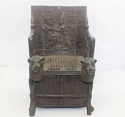 RARE ANCIENT EGYPTIAN ANTIQUE TUT Throne Chair Pharaoh King Tutankhamen • $538.42