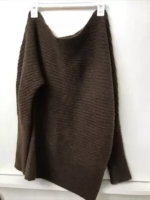 Banana Republic Off Shoulder Boatneck Sweater Chocolate Brown Size L Large NWT • $59.95