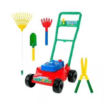 Kid's Toy Garden Mower / Gardening Tool Kit Play Set/ Children's Outdoor Toy • £18.99