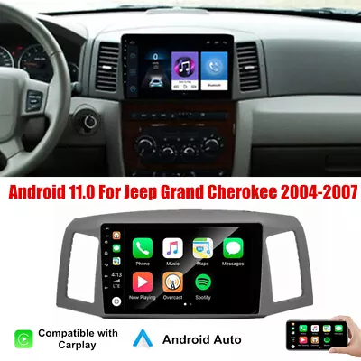 10.1  Android 11 Stereo Radio GPS Wifi For 2004-2007 Jeep Grand Cherokee Carplay • $216.83