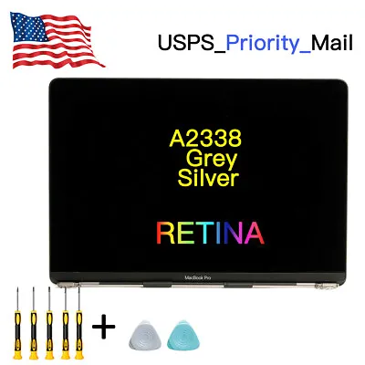 $212.31 • Buy NEW For Apple MacBook Pro A2338 M1 LCD Screen Display Gray Silver Assembly A+