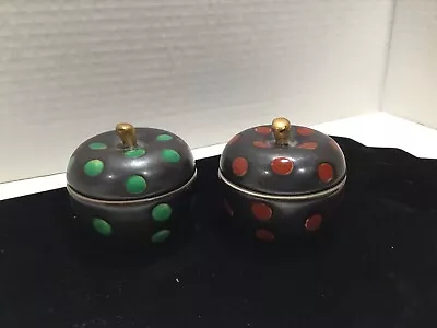 Mini Polish Pottery - Set Of 2 Apples ( Red & Green)  • $16.99