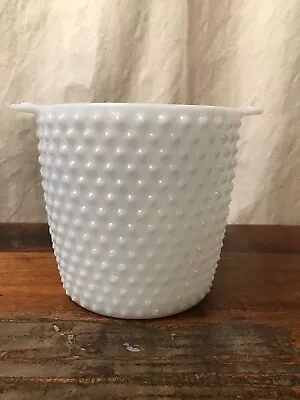 VTG Anchor Hocking Milk Glass Hobnail Dash Ice Bucket Or Planter/Vase Or Bowl • $15