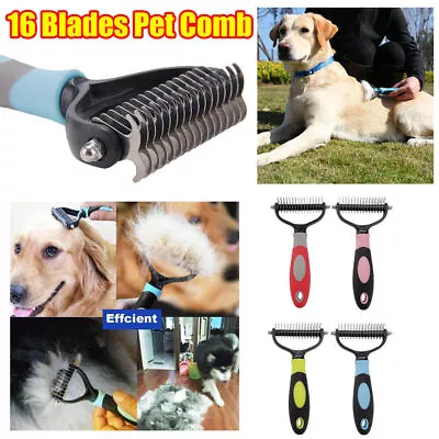 Pet Grooming Undercoat Rake Comb Dematting Tool Dog Cat Brush Deshedding Tool UK • £6.89