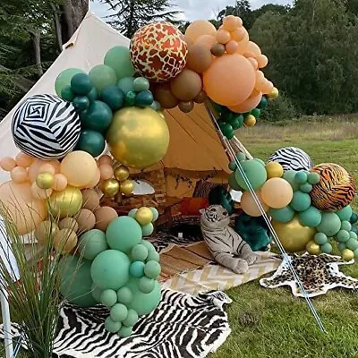 Sage Brown Leopard Balloon Garland Arch Kit Jungle Animal Birthday Party Decor • $29.99