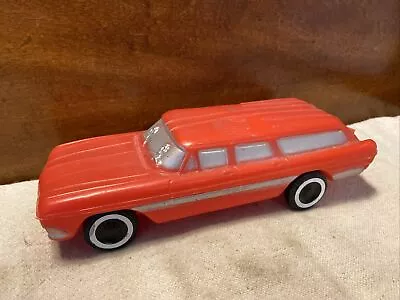 Vintage 1960’s Blow Mold Plastic 8” Station Wagon Toy Car W/Embossed Passengers • $29.95