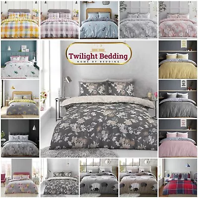 £13.52 • Buy Luxury Reversible Duvet Cover Bedding Set Single Double King Size Quilt Covers