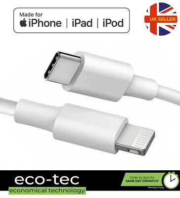 USB-C To Fast Charger Cable For IPhone 14 13 12 11 XS XR X SE 8 7 6 Mini Pro Max • £2.99