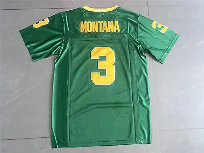 Mens Jerseys 1977 Vintage 3# Joe Montana Football Jersey Green Top Stitched • $18.99