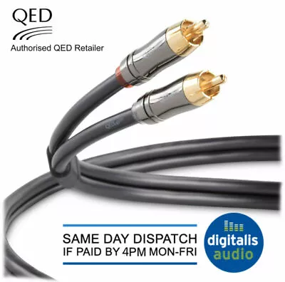 QED RCA Audio Cable Performance Audio Graphite Interconnect 60cm 1m 3m 0.6m • £24