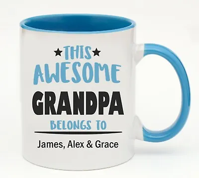 Awesome Grandpa Coffee Cup Mug Personalised Birthday Fathers Day Gift  • $15.95