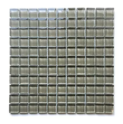 1x1 Sierra Glass Mosaic Tile Glossy Finish Thick Shower Backsplash Wall Spa Bath • $10.99