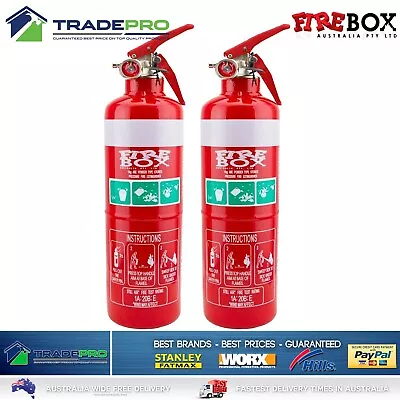 2x Fire Extinguishers 1kg ABE Dry Powder 1kg & Bracket Car Boat Home Aust Cert • $58