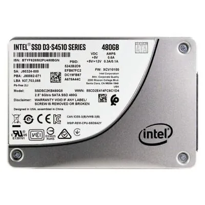 Intel SSD Enterprise D3-S4510  480GB 240GB Tlc SATA III 2.5   Solid State Drive • £37.50