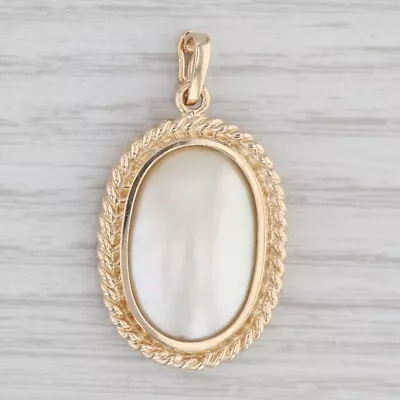 Oval Mabe Pearl Enhancer Pendant 14k Yellow Gold • $349.99