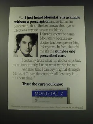 1991 Monistat 7 Cream Ad - I Just Heard • $19.99