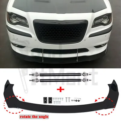 For Chrysler 300 SRT8 C S 2012-2014 Front Bumper Lip Splitter Spoiler+Strut Rods • $84.73