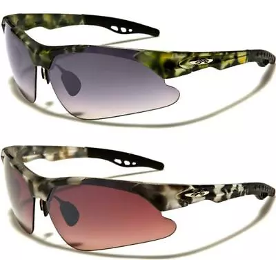 £13.99 • Buy X-loop Sports Sunglasses Wrap Big Camouflage Rimless Running Mens Ladies Womens