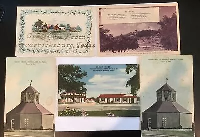 Lot Of 5Vtg Fredericksburg TX Postcards Ranch Motel Cross Mountain Vereins Ki • $11.50