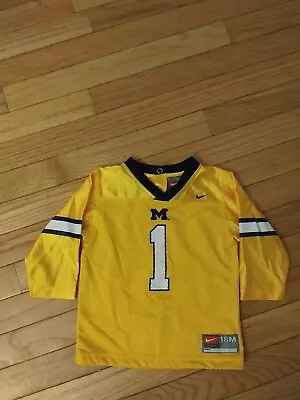 Michigan Wolverines NCAA Nike Team Newborn Football Jersey Size 18M • $34.99