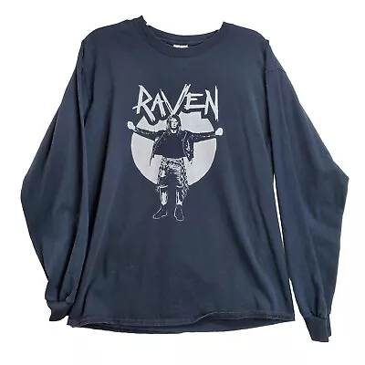 ECW Hardcore Wrestler Raven Black Large Long Sleeve Shirt • $34.95