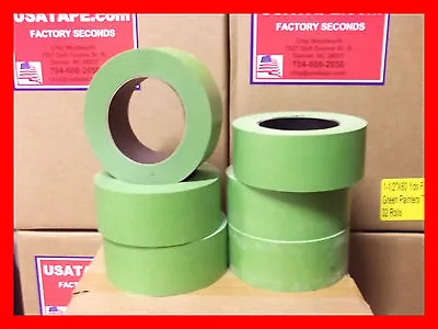 Lot Of 24 Rolls 2 X60 YRDS Green Painters Masking Tape QUICK SHIP USA Made BLEMS • $96