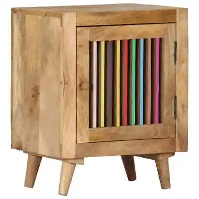 Solid Mango Wood Bedside Cabinet Bedroom Nightstand Storage Side Table VidaXL • £57.99