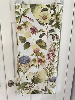 Pottery Barn Thistle Shower Curtain Fabric Organic Cotton Cloth Floral 72 X 72 • $44.99