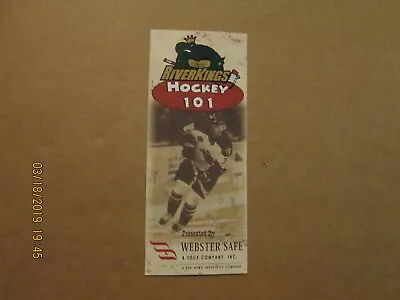 CHL Memphis Riverkings Vintage Defunct 2007-08 Team Logo Hockey 101 Brochure • $15