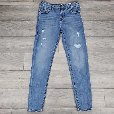 True Religion Women’s Halle Super Skinny Jeans Mid Rise Denim Blue Size 29 • $24.99