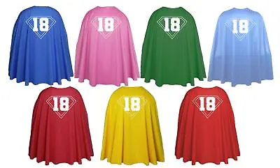 Adults 18th Birthday Superhero Cape Milestone Birth Date Fancy Dress • £14.95