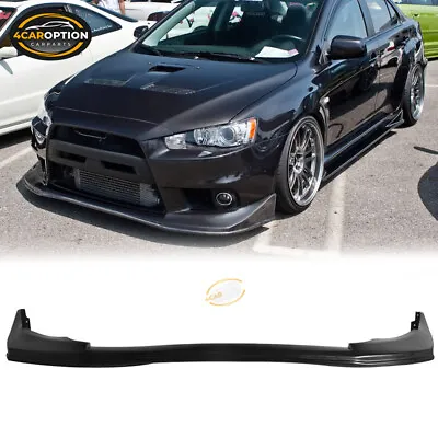 Fits 08-15 Mitsubishi Lancer EVO 10 X PU Front Bumper Lip Spoiler Splitter • $144.99