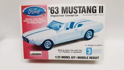Ford Mustang II 1963 Concept Car Model By Lindberg. Factory Sealed. • $16.95