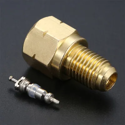 R1234YF Vacuum Pump Adapter Tank To R12 Fitting 1/2  Acme Female 1/4  Male Flare • $4.25