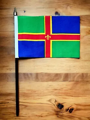 LINCOLNSHIRE Small Hand Waving FLAG 6  X 4  (15cm X 10cm) Flags • £3.85