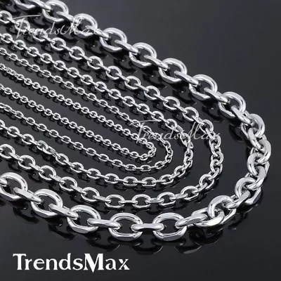 2.5/3/4/6/9mm Cable Rolo Link Stainless Steel Mens Boys Chain Necklace 18-36  • $6.45