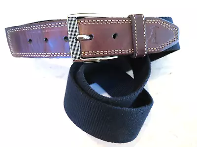 Martin Dingman Blue Cotton Surcingle Pinky  Belt SZ 36 Glen Oak Country Club 144 • $34.99