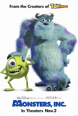 MONSTERS INC. Movie Poster [Licensed-NEW-USA] 27x40  Theater Size Disney/Pixar • $24.99