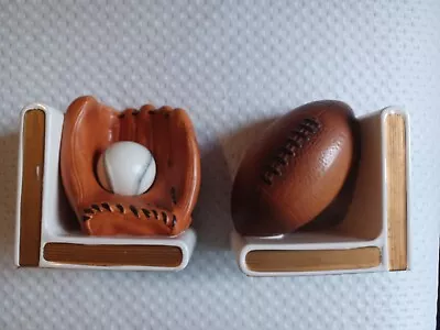 Leftton Vintage H067 Ball Glove & Football Book Ends • $10.25