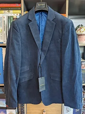 Holland Esquire Smokey Blue Corduroy Jacket -  Size Large BNWT • £115